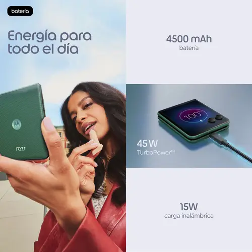 razr 70 plus 17,5 cm (6.9") SIM doble Android 16.0 5G USB Tipo C 12 GB 512 GB 4500 mAh Verde oscuro - Imagen 19