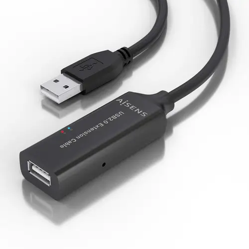 Cable USB 2.0 Prolongador con Amplificador, Tipo A/M-A/H, Negro, 5.0m - Imagen 3