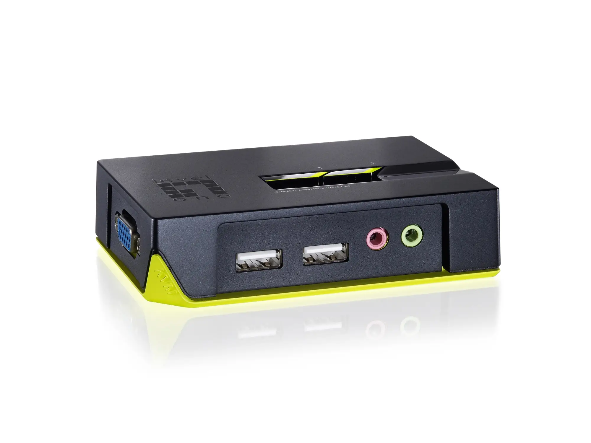 Switch KVM de 2 puertos USB con audio