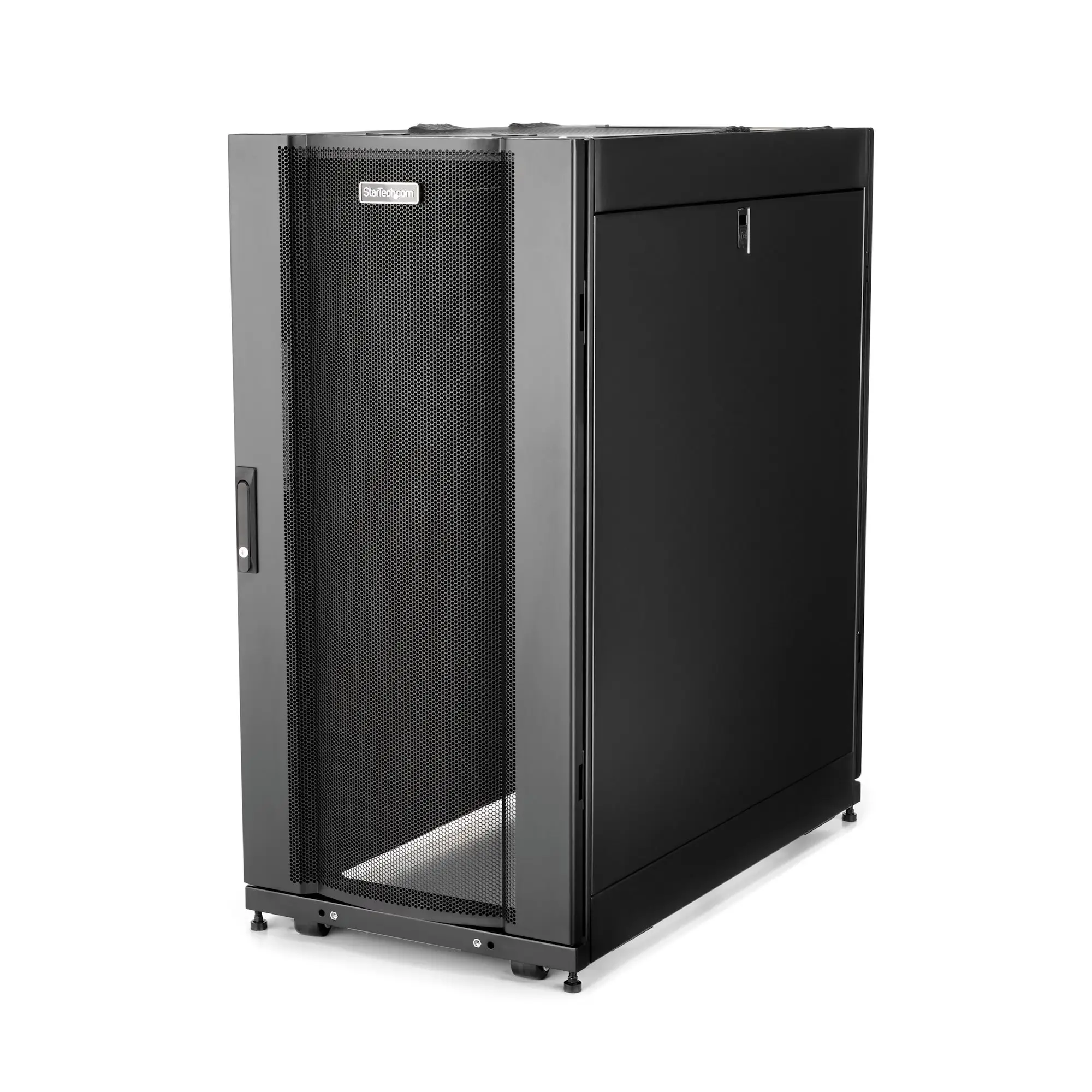 Armario Rack para Servidores 25U 19" 4 Columnas - Rack de Servidores con Cerradura y Seguro - Rack con Ruedas y Carriles de Montaje Ajustables para Equipo de Red