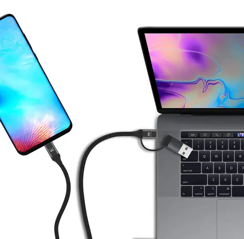 EW9918 cable USB USB 3.2 Gen 1 (3.1 Gen 1) 1 m USB C Negro - Imagen 3