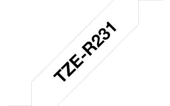 TZE-R231 cinta para impresora de etiquetas Negro sobre blanco