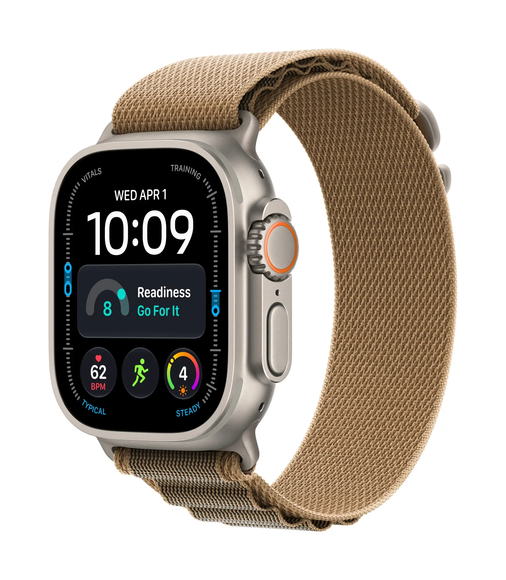 Watch Ultra 4 (GPS + Cellular) - Caja de titanio natural de 49 mm - Correa Loop Alpine color desierto - Talla L