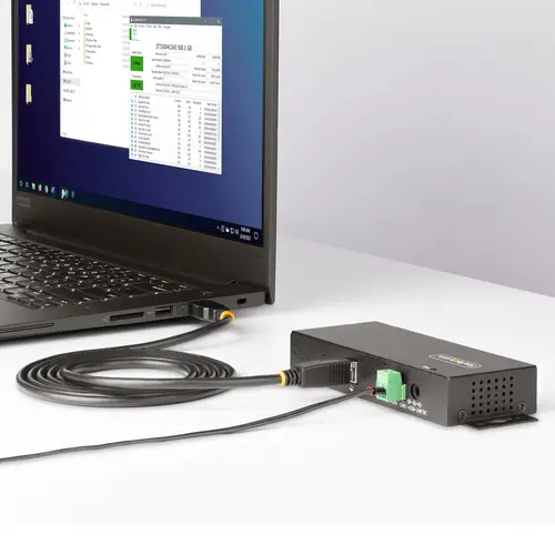 Hub USB Industrial de 7 Puertos Gestionado - Servicio Pesado - Caja de Metal - Protección ESD y Sobretensión - Montaje DIN, Pared, Escritorio - USB 3.2 Gen 1 5Gbps - Imagen 9