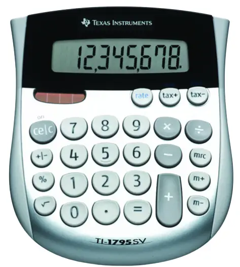TI-1795 SV calculadora Escritorio Calculadora básica Negro, Plata, Blanco - Imagen 1