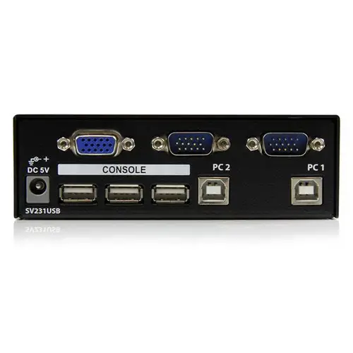 Conmutador Switch Profesional KVM 2 Puertos Vídeo VGA - USB - Hasta 1920x1440 - Imagen 3