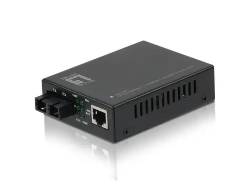 GVT-2001 convertidor de medio 1000 Mbit/s 850 nm Multimodo Negro - Imagen 1