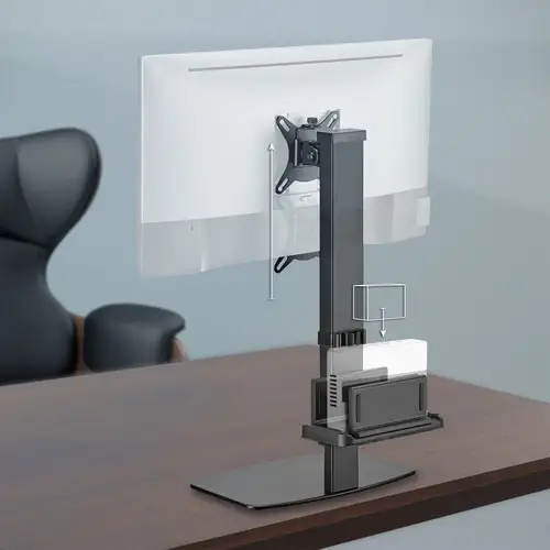 Soporte de Mesa ECO Giratorio e Inclinable para Monitor/TV y Mini PC 8Kg de 17-32, Negro - Imagen 4