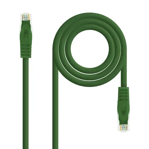 Cable de red latiguillo RJ45 LSZH Cat.6A UTP AWG24, Verde, 0.5m - Imagen 1