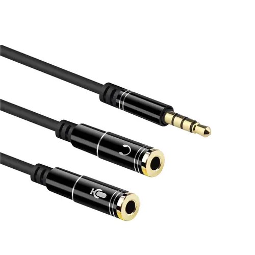 EC1641 cable de audio 0,3 m 3,5mm 2 x 3,5mm Negro - Imagen 3