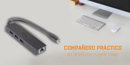 Advance USB-C Slim Passive HUB 3 Port + Gigabit Ethernet Adapter - Imagen 11