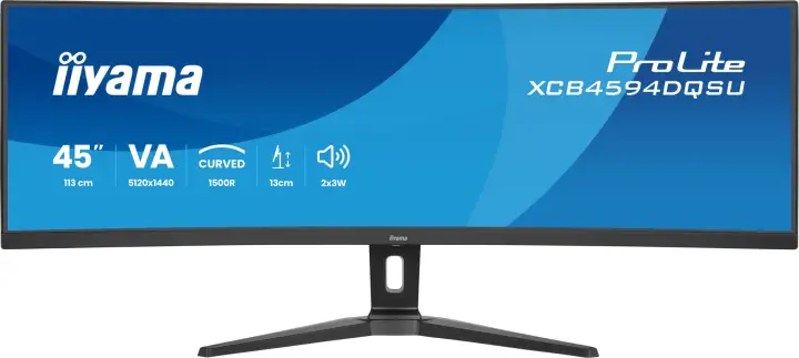 XCB4594DQSU-B1 pantalla para PC 111,8 cm (44") 5120 x 1440 Pixeles Dual QHD LED Negro