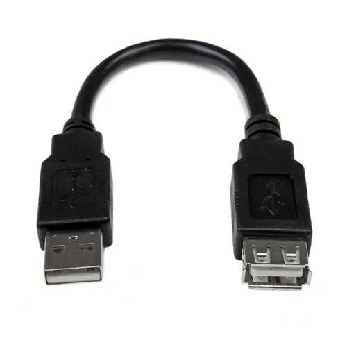 Cable de 0,15m de Extensión Alargador USB 2.0 - Macho a Hembra USB A - Extensor - Imagen 1