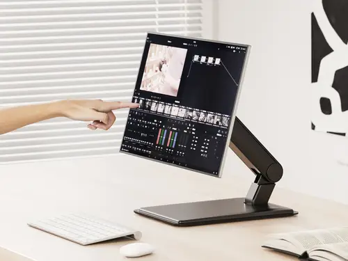650124 soporte para monitor 81,3 cm (32") Escritorio Negro - Imagen 4