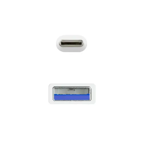 Cable USB 3.1, Gen2 10 Gbps 3A, tipo USB-C/M-A/M, Blanco, 1.5 m - Imagen 4