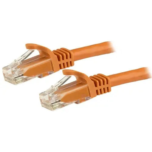 Cable de 1m Naranja de Red Gigabit Cat6 Ethernet RJ45 sin Enganche - Snagless - Imagen 1