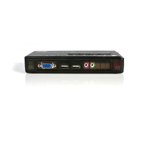 Juego de Conmutador Switch KVM 4 Puertos Vídeo VGA USB 2.0 con Cables y Audio - Imagen 5