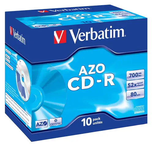 CD-R AZO Crystal 700 MB 10 pieza(s)