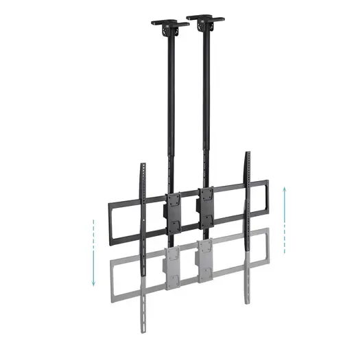 Soporte de Techo Extensible con doble mástil para Pantallas 60-120", Negro - Imagen 5