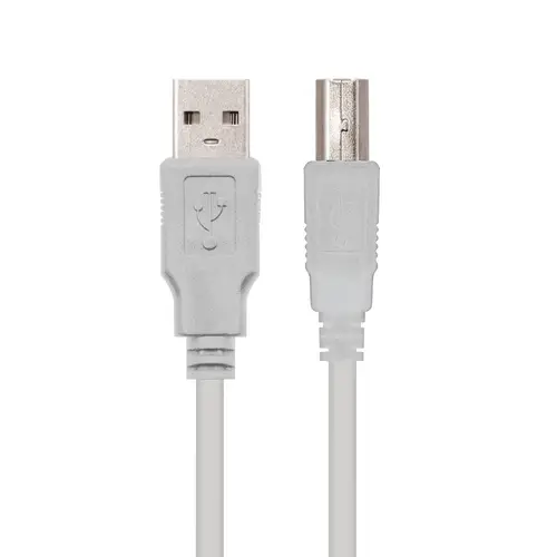 CABLE USB 2.0 IMPRESORA, TIPO A/M-B/M, BEIGE, 1.0 M - Imagen 2
