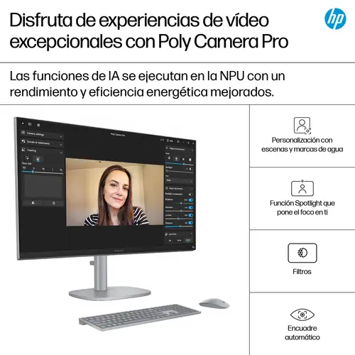OmniStudio X All-in-One Desktop Next Gen AI 32-c1010ns PC Copilot+ PC Intel Core Ultra 7 258V 80 cm (31.5") 3840 x 2160 Pixeles PC todo en uno 32 GB LPDDR5x-SDRAM 1 TB SSD Windows 11 Home Wi-Fi 7 (802.11be) Plata - Imagen 7