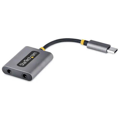 Divisor USB-C de Auriculares - Adaptador USB Tipo C a 2 Auriculares - Multiplicador para Dos Auriculares con Micrófono - DAC Externo 24 Bits USB C a Audio de 3,5mm - Imagen 1