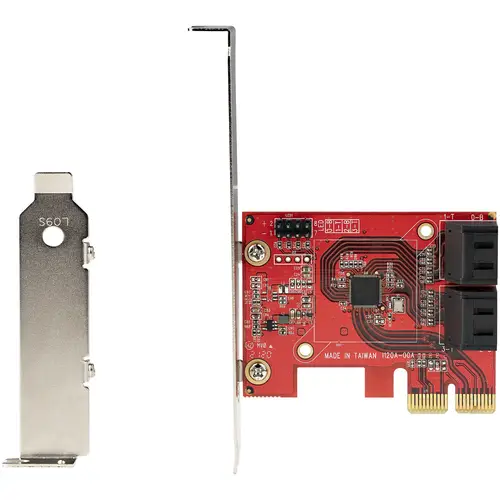 Tarjeta PCIe Controladora SATA de 4 Puertos - Tarjeta de Expansión PCI Express SATA - 6Gbps - Perfil Bajo/Completo - Conectores SATA Apilados - ASM1164 sin RAID - Imagen 9