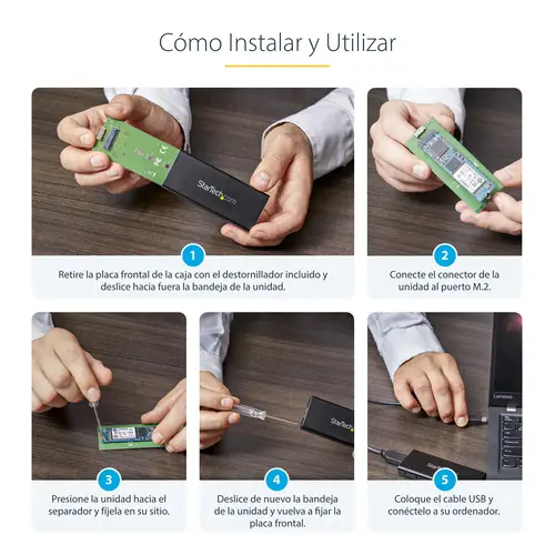 Caja Adaptador M.2 NGFF a USB 3.1 con Carcasa Protectora - Conversor NGFF a USB-C - Imagen 11