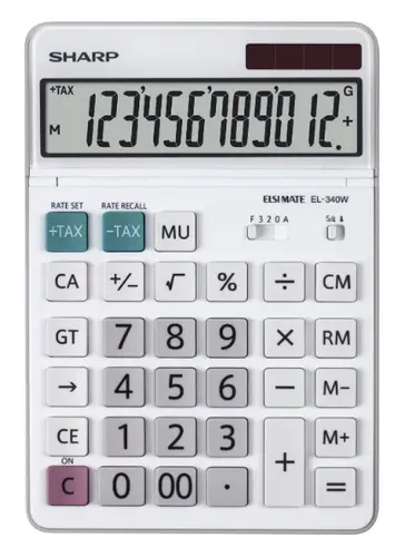 EL-340W calculadora Escritorio Pantalla de calculadora Blanco - Imagen 1