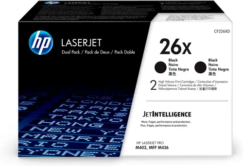 Paquete de 2 cartuchos de tóner negro Originales LaserJet 26X de alta capacidad - Imagen 1