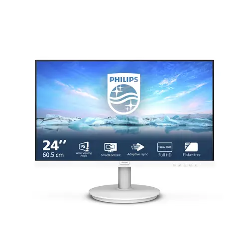 V Line 241V8AW/00 pantalla para PC 60,5 cm (23.8") 1920 x 1080 Pixeles Full HD LCD Blanco - Imagen 1