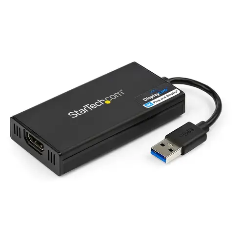 Adaptador Gráfico Externo USB 3.0 a HDMI - UltraHD 4K 30Hz - Certificado DisplayLink - Conversor USB-A a HDMI para Monitor - Tarjeta Gráfica Externa de Vídeo - Mac y Windows - Imagen 1