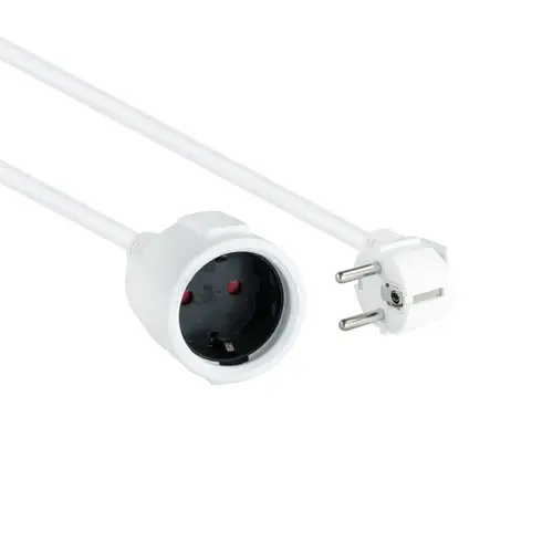 Cable de Alimentación Alargador, Blanco, 5 m - Imagen 1
