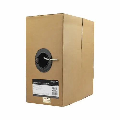 Bobina de Cable de Red Ethernet Cat6 a Granel - 304,8m - Sólido - CMR - Gris - Se Ajusta a TAA - Imagen 1