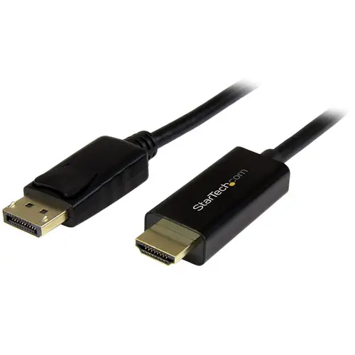 Cable Conversor DisplayPort a HDMI de 2m - Color Negro - Ultra HD 4K - Imagen 1