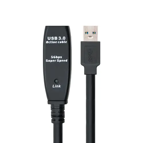 Cable USB 3.0 prolongador con amplificador, tipo A/M-A/H, 10m - Imagen 2