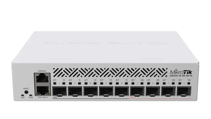 CRS310-1G-5S-4S+IN switch Gestionado L3 Energía sobre Ethernet (PoE) 1U