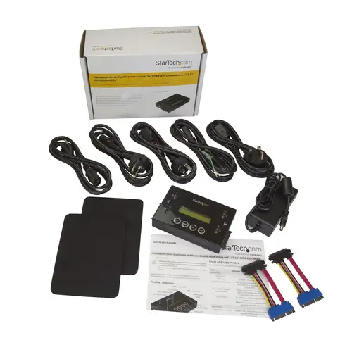 Clonador y Borrador Independiente 1:1 para Memorias USB y Unidades de Disco Duro y SSD SATA - con Pantalla LCD - TAA - Independiente del Sistema Operativo - Imagen 5