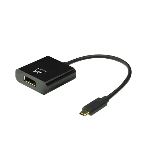 EW9825 adaptador de cable de vídeo 0,15 m USB Tipo C DisplayPort Negro - Imagen 1