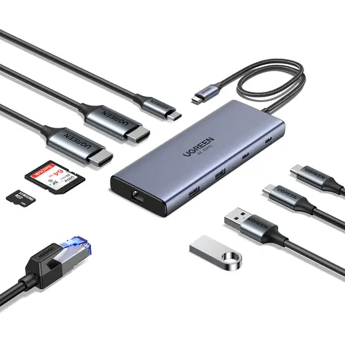 REVODOK PRO 10 10IN1 HDMI DOCK Gris - Imagen 2
