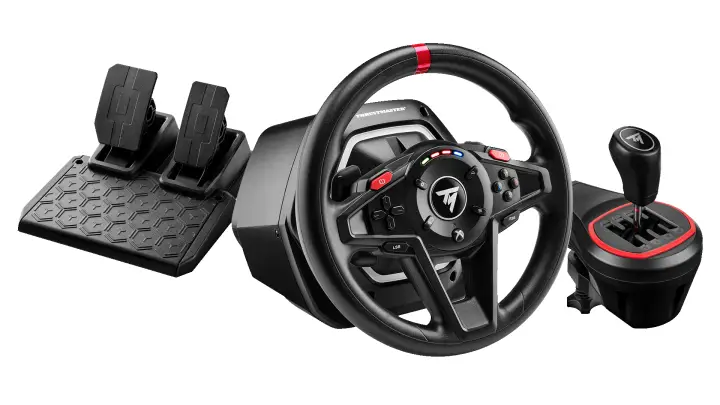 T128 Shifter Pack Negro USB Volante + Pedales Analógico PC, Xbox