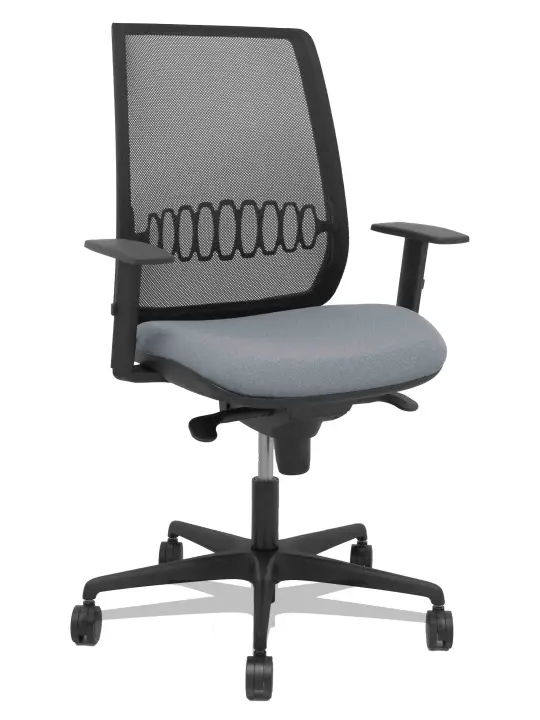 Silla Alares sincro malla negra bali gris brazo regulable