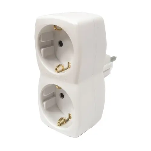 00108876 adaptador de enchufe eléctrico Tipo C (Europlug) Blanco - Imagen 1