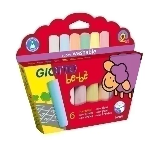 TIZAS  COLORES GIOTTO BEBE ESTUCHE 6 - Pack de 6 unidades