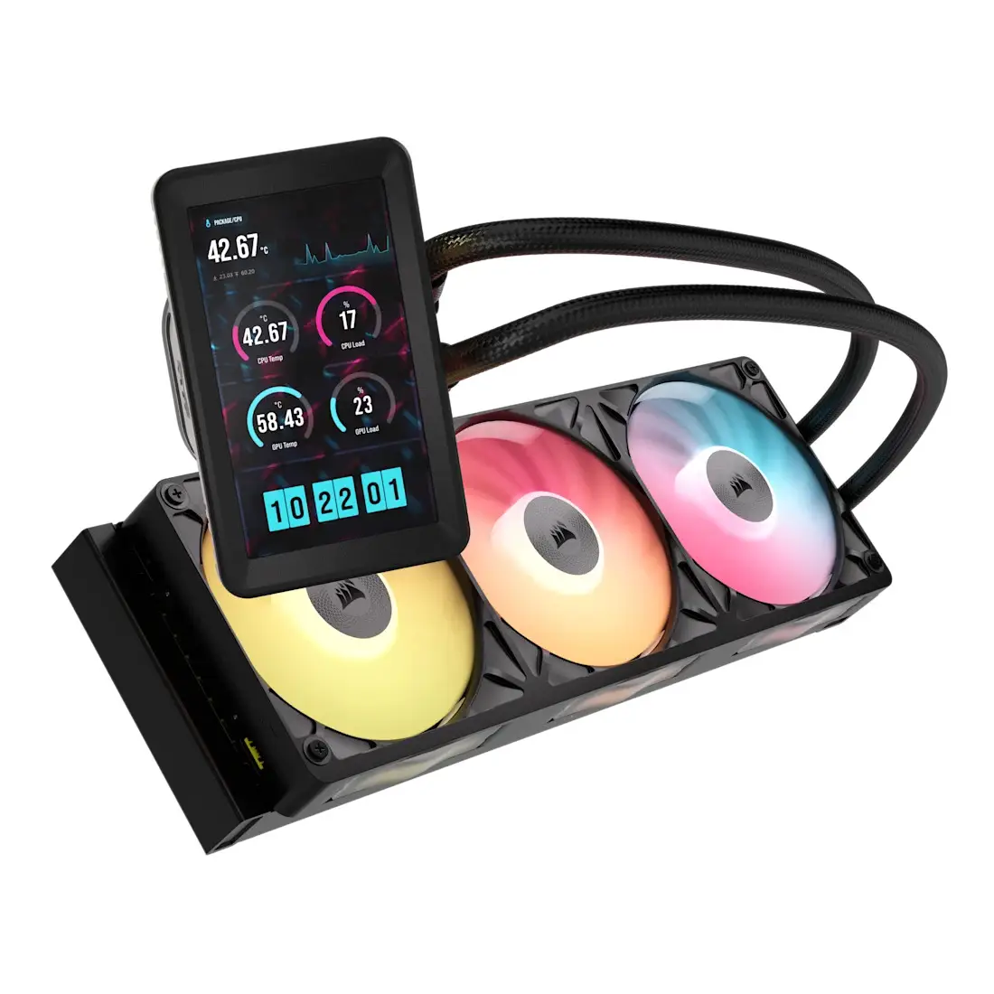 iCUE LINK TITAN II 360 RX LCD Procesador Sistema de refrigeración líquida todo en uno 36 cm Negro 1 pieza(s)