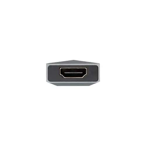 USB-C dock 4 en 1, USB-C a 1xHDMI, 2xUSB, 1xPD, Gris, 15 cm - Imagen 4