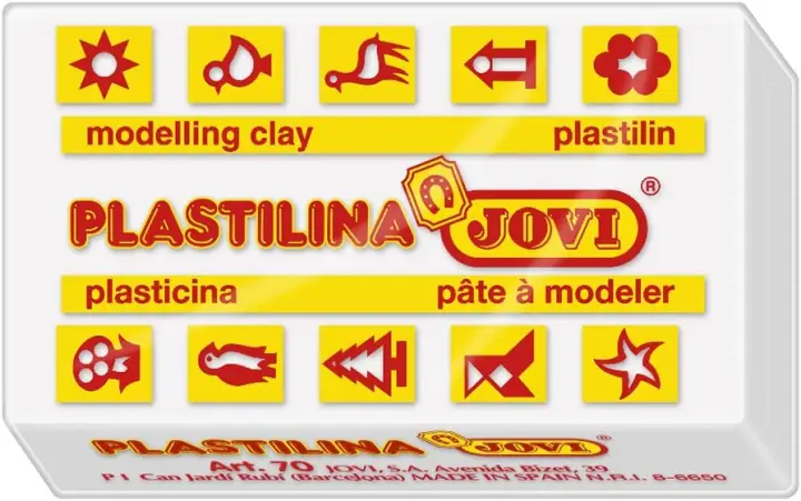 CAJA 30 PASTILLAS PLASTILINA 50 G - BLANCO JOVI 7001