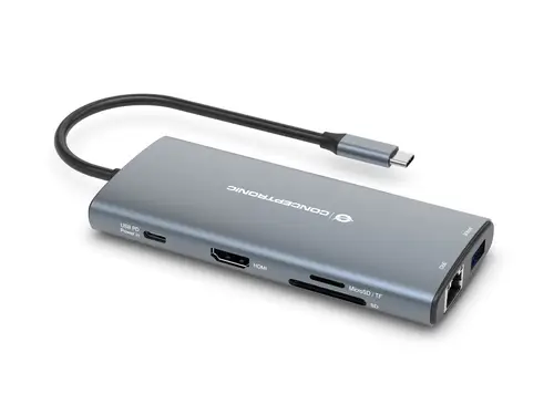 DONN06G base para portátil y replicador de puertos Alámbrico USB 3.2 Gen 1 (3.1 Gen 1) Type-C Gris - Imagen 4