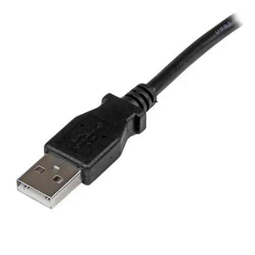 Cable Adaptador USB 1m para Impresora Acodado - 1x USB A Macho - 1x USB B Macho en Ángulo Izquierdo - Imagen 2