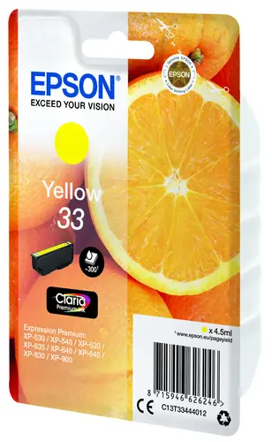 Oranges Singlepack Yellow 33 Claria Premium Ink - Imagen 4